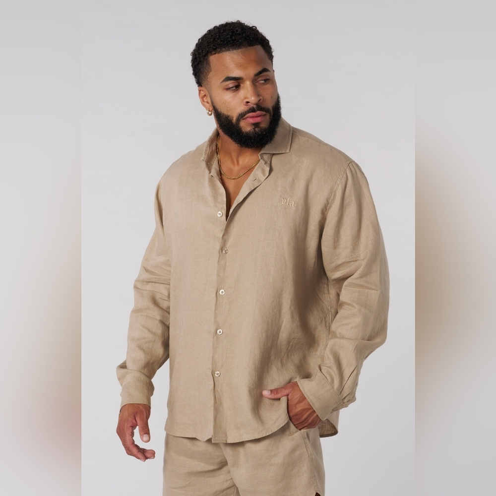YoungLA Cream Button-Up Shirt